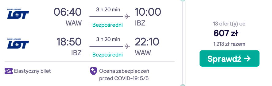 zarezerwuj loty na ibize