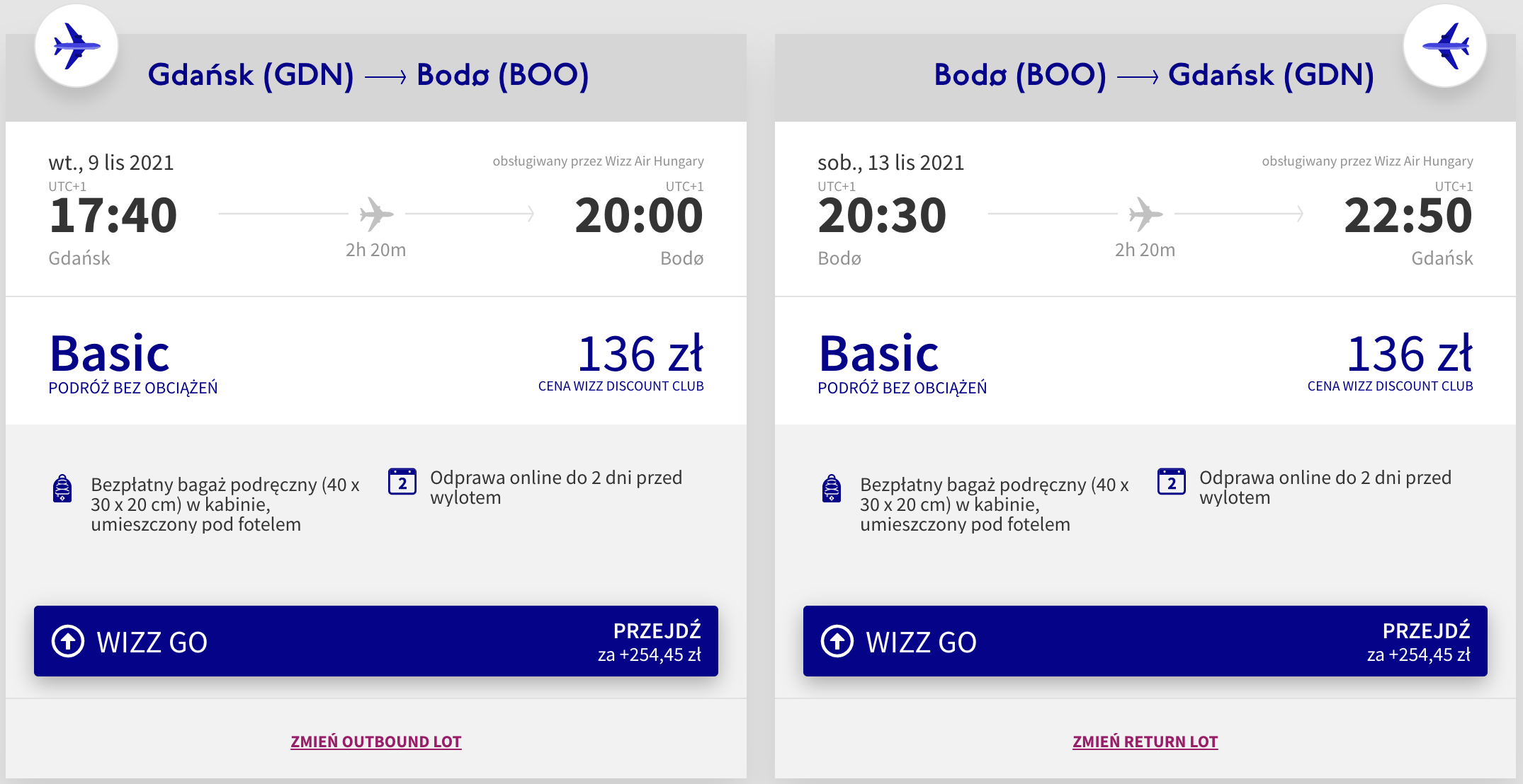 zarezerwuj loty bodo