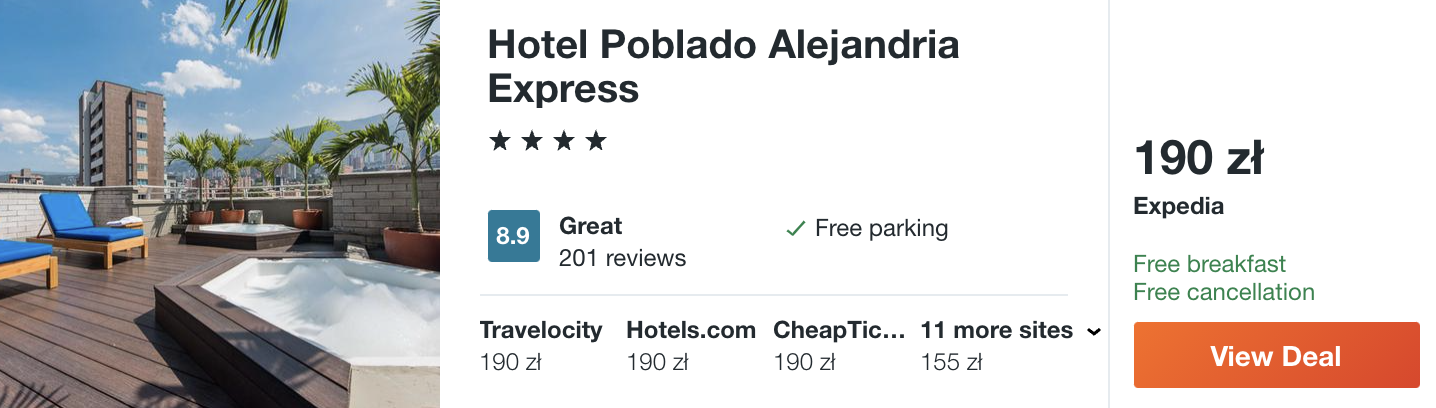 zarezerwuj hotel w medellin