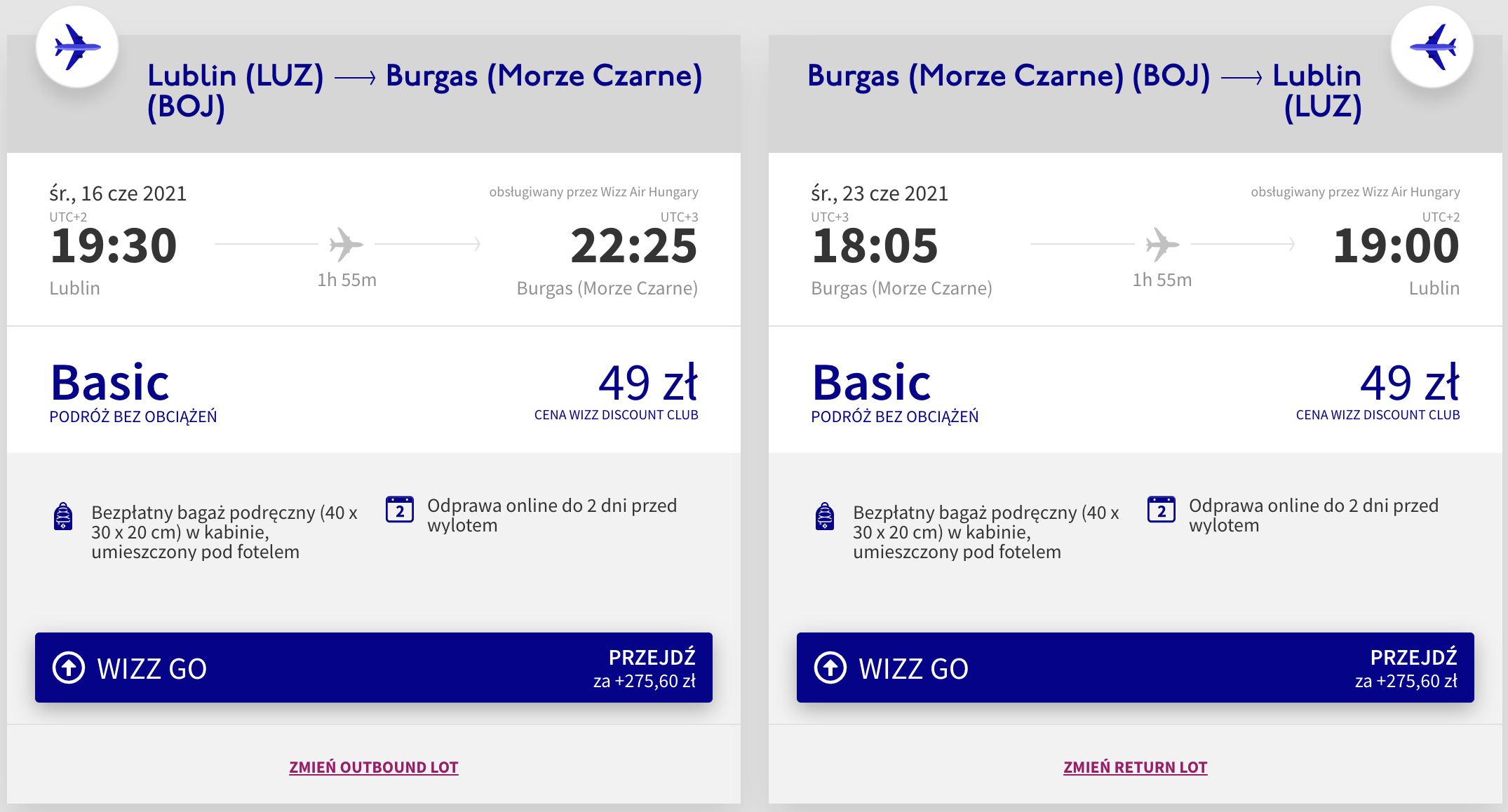 zarezerwuj loty do bulgarii