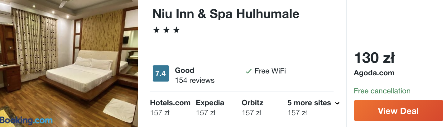 zarezerwuj hotel na malediwach