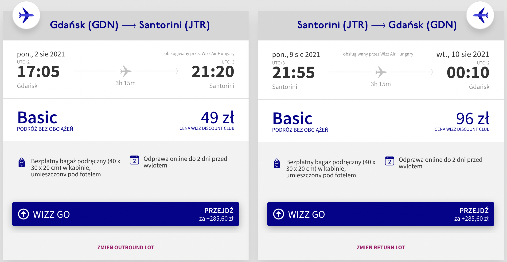 zarezerwuj loty na santoryn