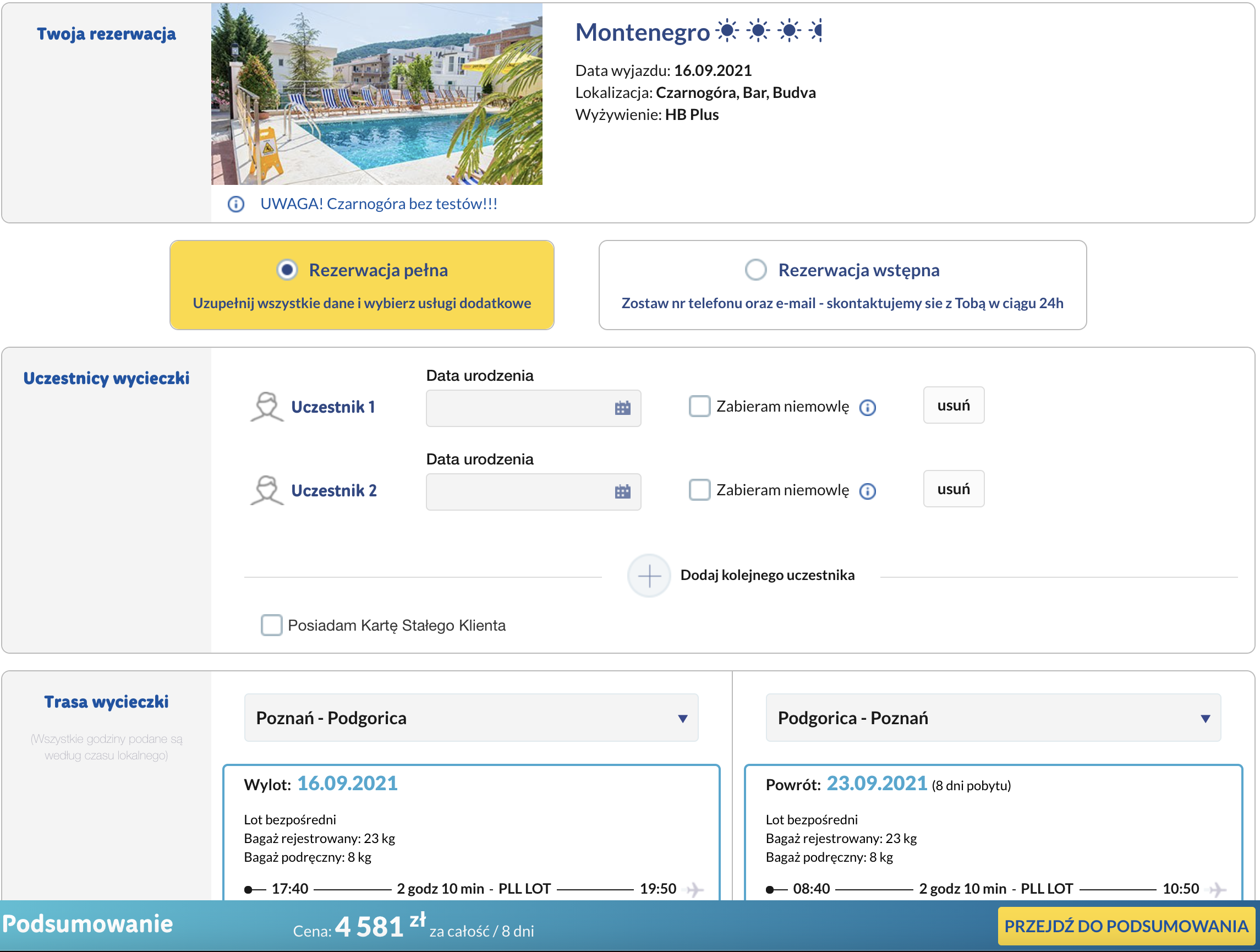 zarezerwuj wczasy w czarnogorze