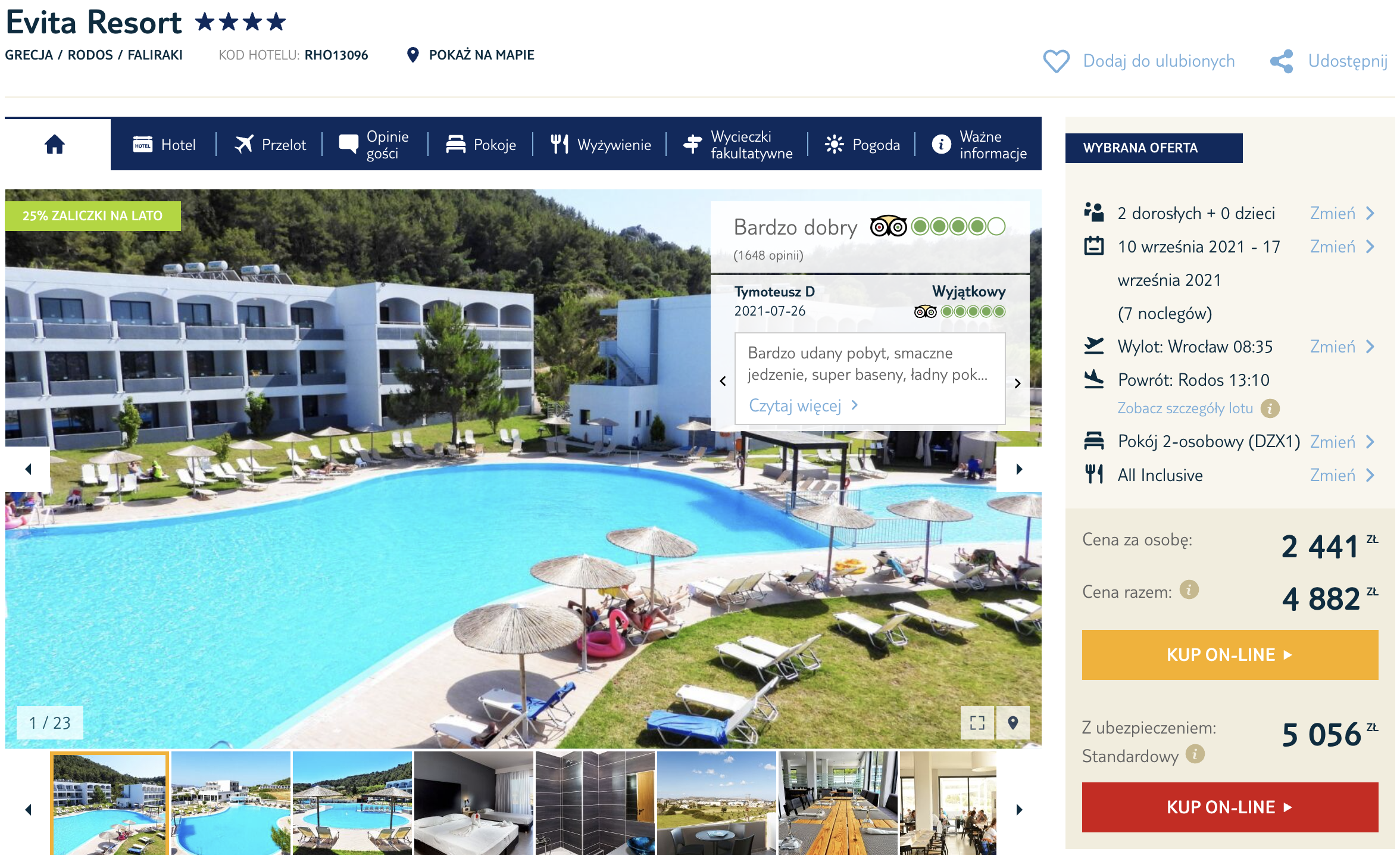 zarezerwuj wczasy na rodos