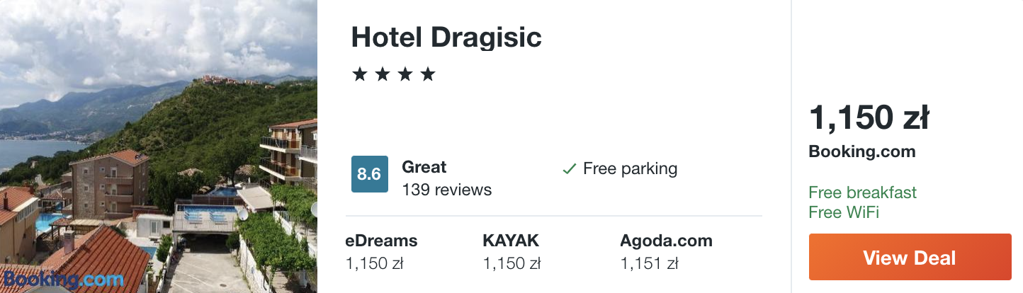 zarezerwuj hotel na czarnogorze