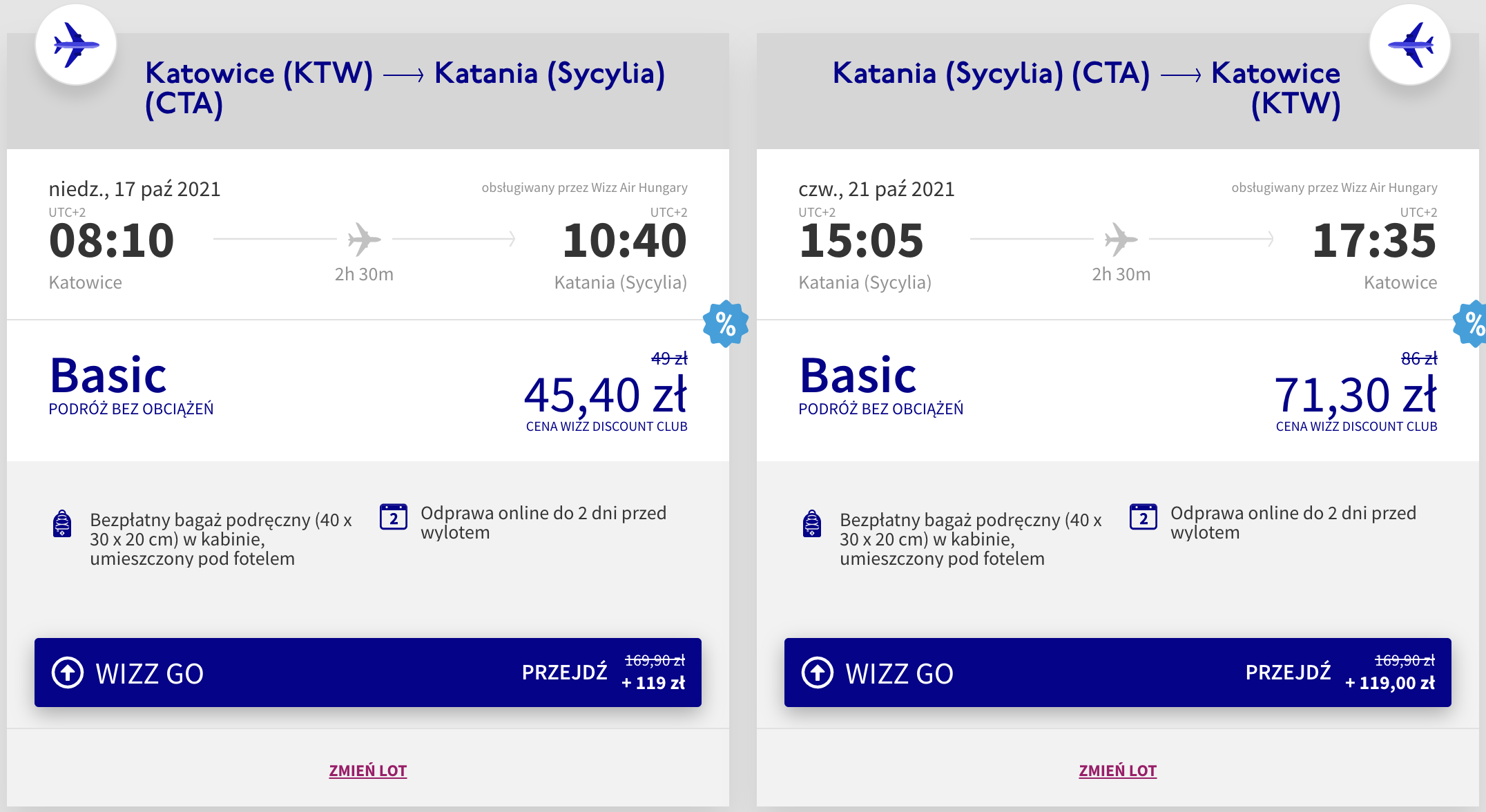 zarezerwuj loty do katanii