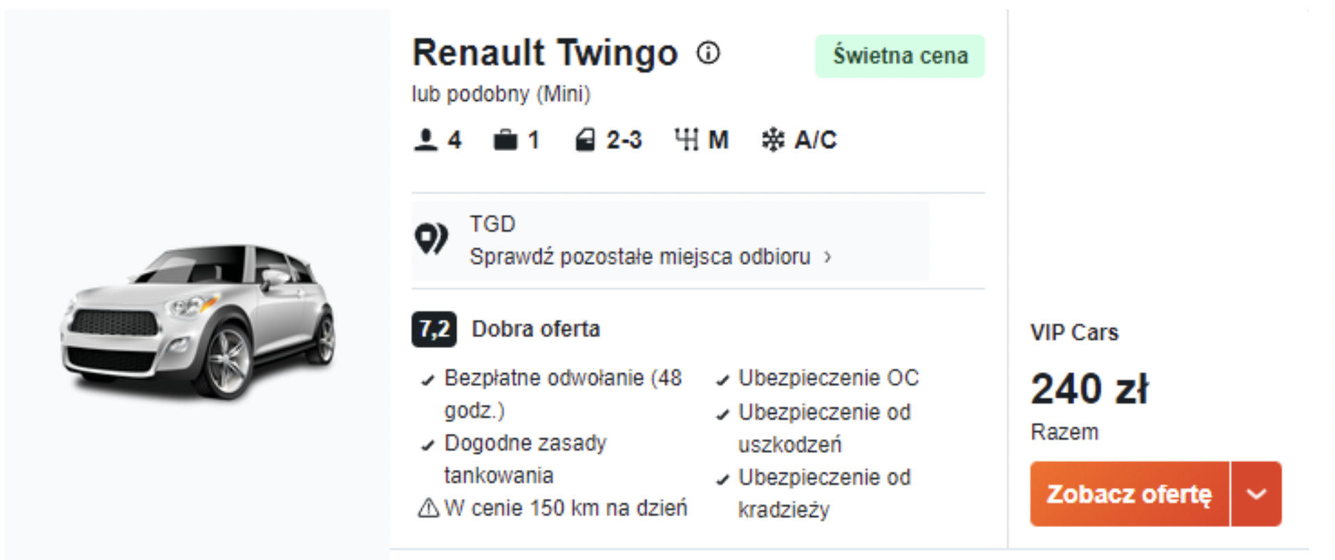 zarezerwuj auto