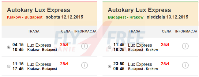 Budapeszt 25 PLN