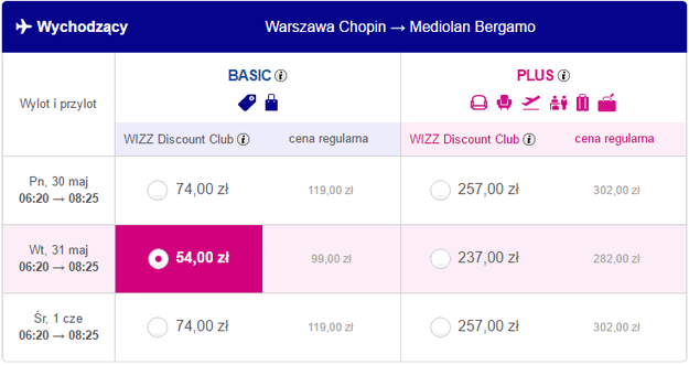 WAW - BGY