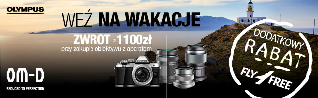 Zniżka! Świetne aparaty Olympusa 520 PLN taniej [łączymy promocje]