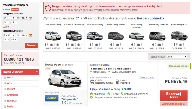 bergensamochód