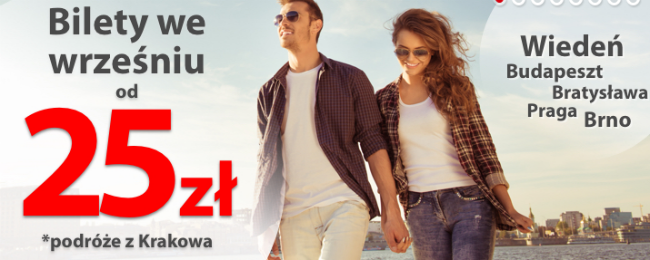 Wybierzcie się do Bratysławy, Brna, Budapesztu, Pragi lub Wiednia z Krakowa od 25 PLN w jedną stronę