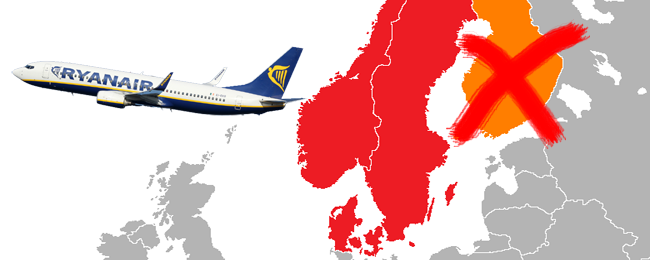 Ryanair tnie trasy w Skandynawii. I przestaje latać do Finlandii