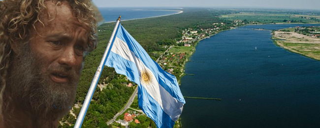 Niewiarygodne? Argentyńczyk zgubił się na wyspie w Gdańsku. Zrobił flagę, machał i wzywał pomocy