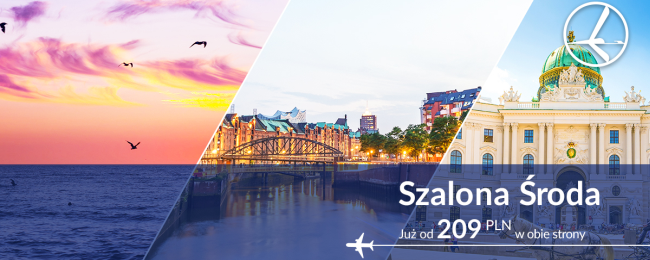 Szalona Środa PLL LOT: wakacyjne loty do Połągi od 209 PLN, do Hamburga od 399 PLN, do Wiednia od 449 PLN