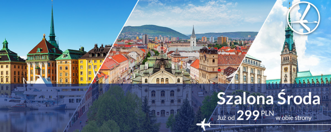 Szalona Środa PLL LOT: Koszyce od 299 PLN, Hamburg od 399 PLN, Sztokholm od 429 PLN