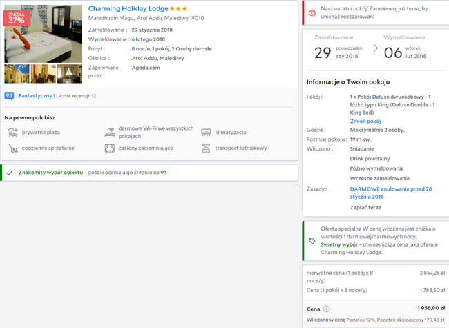 noclegi na Malediwach