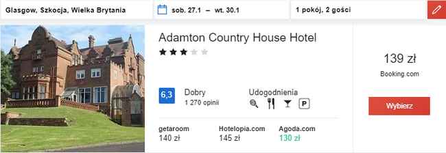 rezerwacja hotelu Glasgow