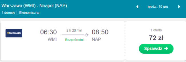 rezerwacja biletów z warszawy do neapolu