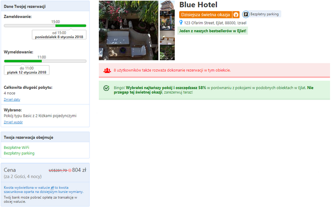 rezerwacja hotelu Ejlat
