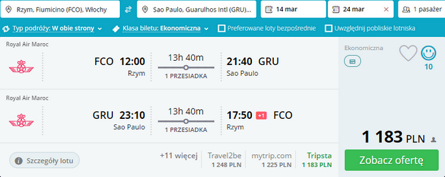 tanie loty do Sao Paulo, Brazylia, loty do Brazylii