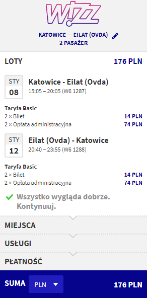 rezerwacja Katowice Ejlat