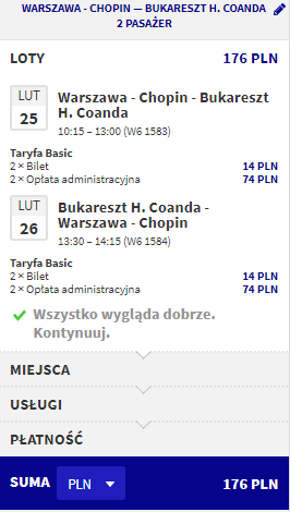 rezerwacja lotów z warszawy do bukaresztu