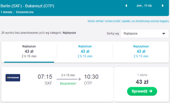 Rezerwacja lotu do bukaresztu