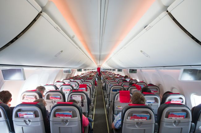 Wnętrze samolotu Norwegian