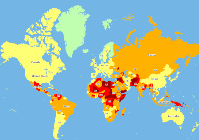 mapa bezpieczenstwa na swiecie