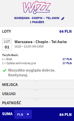 rezerwacja lotu z Warszawy do Tel Awiwu