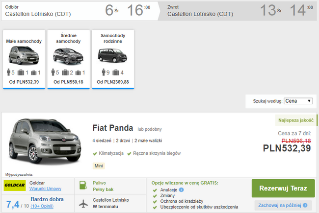 rezerwacja auta
