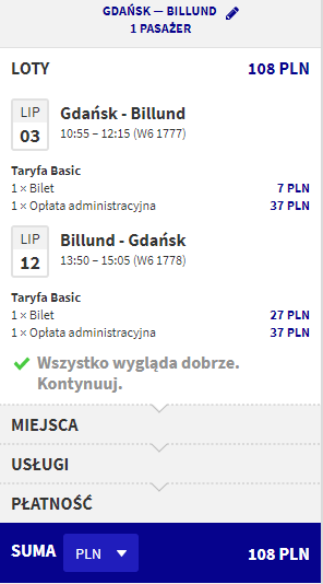 rezerwacja lotów z gdańska do billund