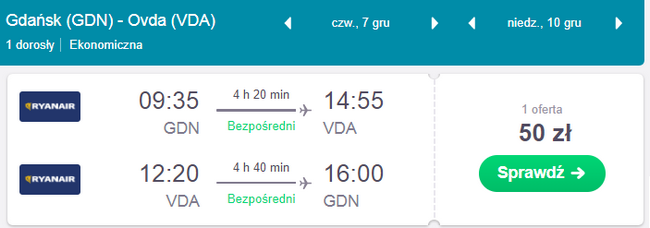 rezerwacja lotów z gdańska do izraela