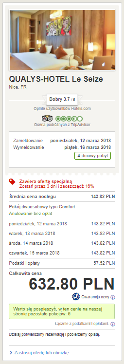 hotel le seize nicea