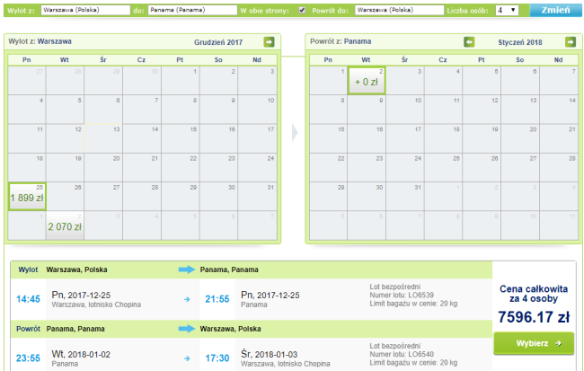 rezerwacja lotów do panamy