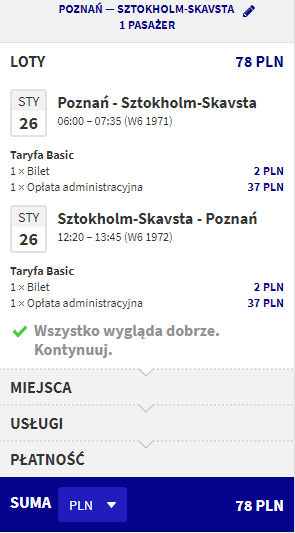 rezerwacja lotów z poznania do sztokholmu