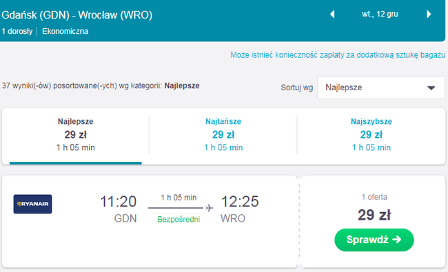 krajówki Ryanair
