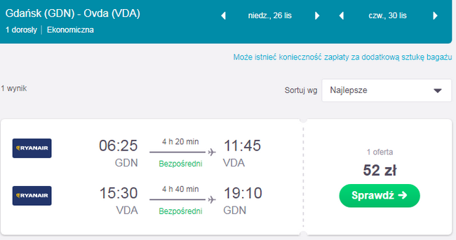 Bilety do Izraelu za 52 złote