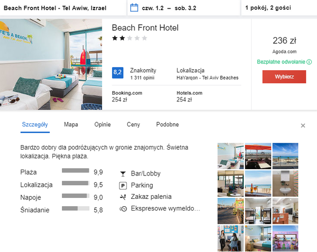 rezerwacja hotelu w Tel Awiwie