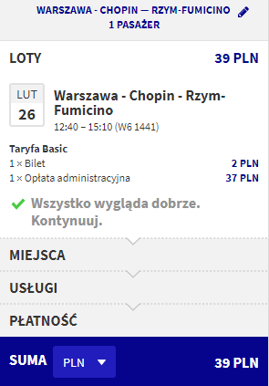 rezerwacja lotów z warszawy do rzymu