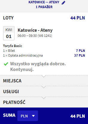 rezerwacja lotów z katowic do aten