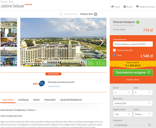 rezerwacja wczasów w Turcji