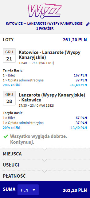 rezerwacja lotów na Lanzarote