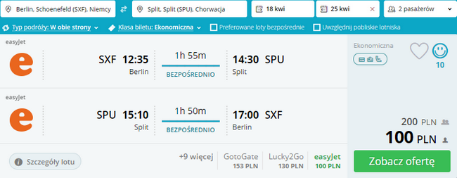 rezerwacja lotów do Chorwacji