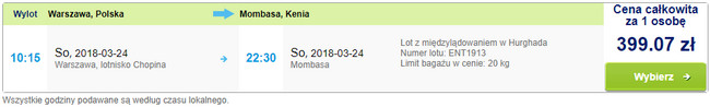 rezerwacja lotów do Kenii