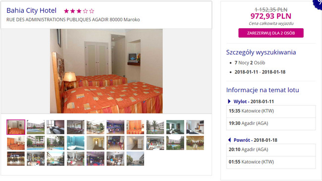 rezerwacja wczasów w Maroku