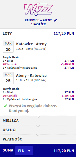 rezerwacja lotów do aten