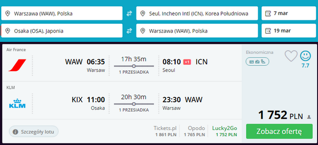 rezerwacja lotu do azji