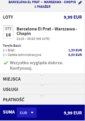 rezerwacja lotów z barcelony do warszawy